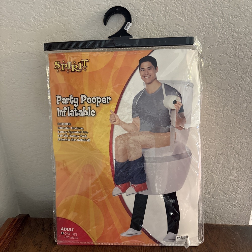 NEW Spirit Halloween Adult One Size Inflatable 'Party Pooper' Costume Funny Easy